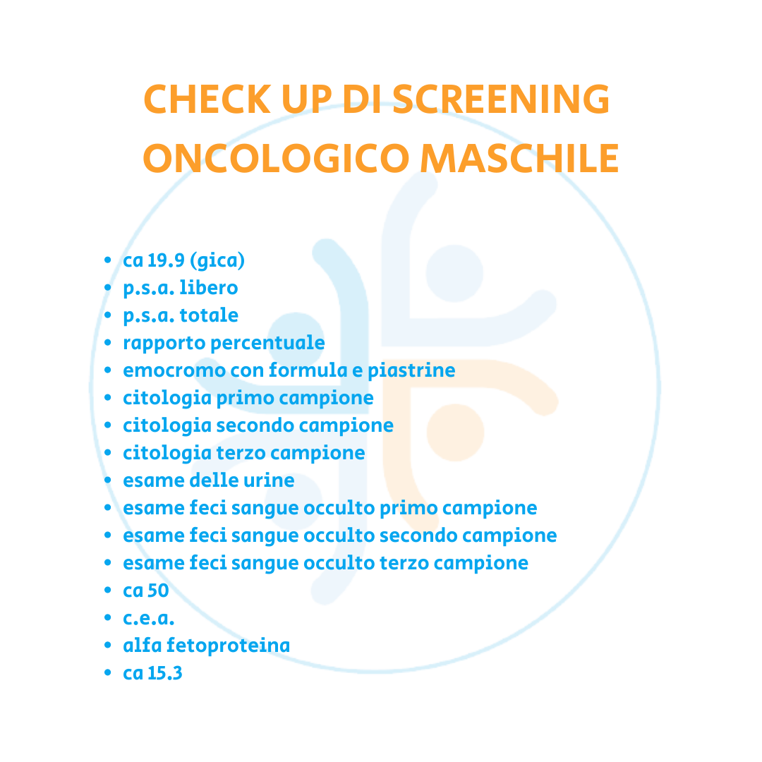check up di screening oncologico maschile